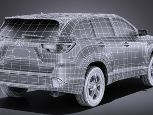 Toyota Highlander 2015 vray 3D Model