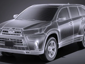 Тойота Хайлендер 2017 3D Модель