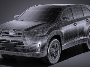 Toyota Highlander 2017 3D Model