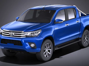 Toyota Hilux Double Cab 2017 vray 3D 모델