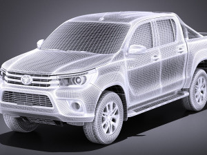 Toyota Hilux Double Cab 2017 vray 3D-Modell
