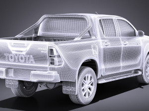 Toyota Hilux Double Cab 2017 vray 3D-Modell