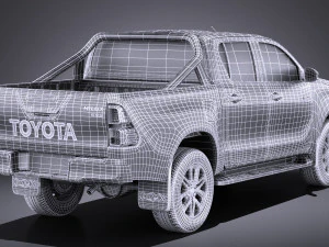Toyota Hilux Double Cab 2017 vray 3D Model