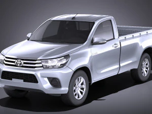 Toyota Hilux Cabina Simples 2017 vray Modelo 3D
