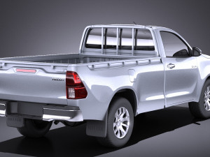 Toyota Hilux Single Cab 2017 vray 3D 모델