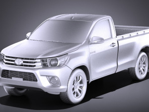 Toyota Hilux Single Cab 2017 vray 3D 모델