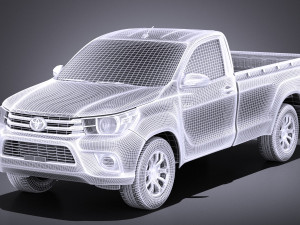 Toyota Hilux Single Cab 2017 vray 3D 모델