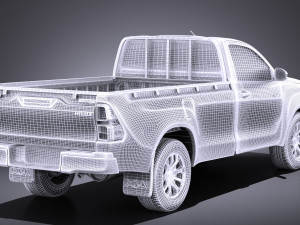 Toyota Hilux Single Cab 2017 vray 3D 모델