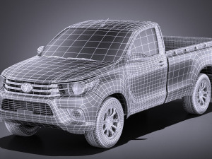 Toyota Hilux Single Cab 2017 vray 3D 모델