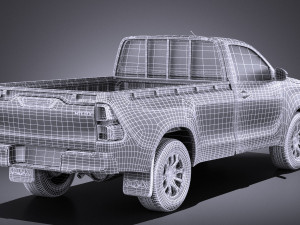 Toyota Hilux Single Cab 2017 vray 3D 모델