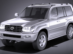 Toyota Land Cruiser J100 1997-2007 vray Modelo 3D
