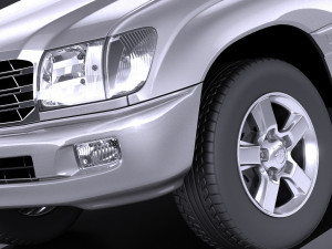 Toyota Land Cruiser J100 1997-2007 vray Modello 3D