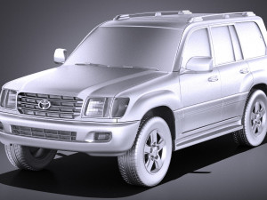 Toyota Land Cruiser J100 1997-2007 vray Modello 3D