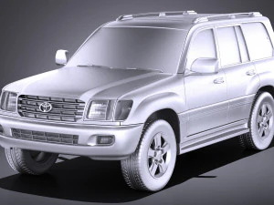 Toyota Land Cruiser J100 1997-2007 vray 3D Model