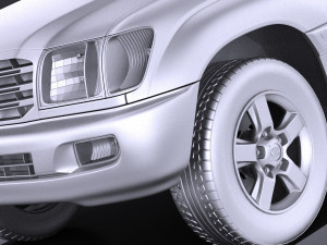 Toyota Land Cruiser J100 1997-2007 vray Modello 3D
