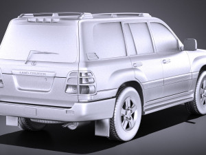 Toyota Land Cruiser J100 1997-2007 vray Modello 3D