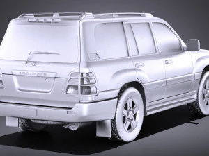 Toyota Land Cruiser J100 1997-2007 vray 3D Model