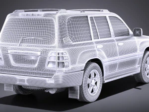 Toyota Land Cruiser J100 1997-2007 vray 3D Model