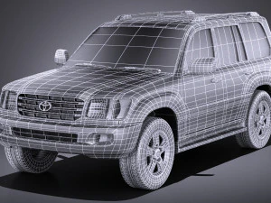 Toyota Land Cruiser J100 1997-2007 vray 3D Model