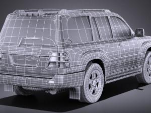 Toyota Land Cruiser J100 1997-2007 vray Modello 3D