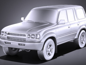 Toyota Land Cruiser j80 1989-1997 vray Modelo 3D