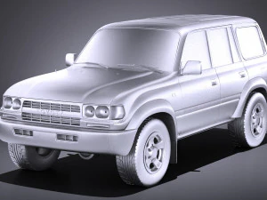 Toyota Land Cruiser j80 1989-1997 vray 3D Model