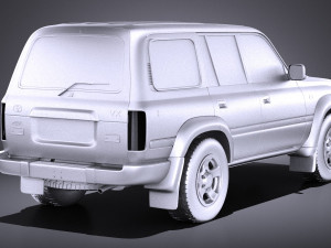 Toyota Land Cruiser j80 1989-1997 vray Modelo 3D