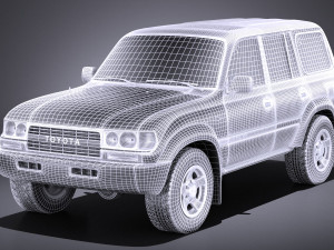 Toyota Land Cruiser j80 1989-1997 vray Modelo 3D