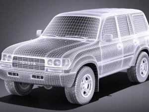 Toyota Land Cruiser j80 1989-1997 vray 3D Model