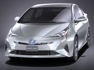Toyota Prius 2018 vray Modello 3D