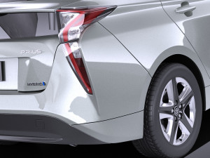 Toyota Prius 2018 vray Modello 3D
