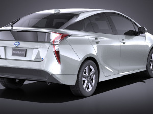 Toyota Prius 2018 vray Modello 3D