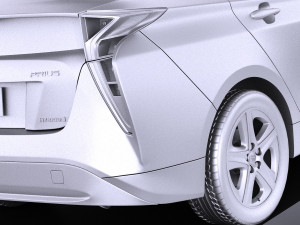 Toyota Prius 2018 vray Modello 3D