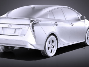 Toyota Prius 2018 vray Modello 3D