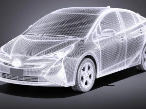 Toyota Prius 2018 vray 3D Model