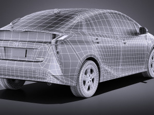 Toyota Prius 2018 vray Modello 3D