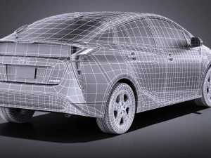 Toyota Prius 2018 vray 3D Model
