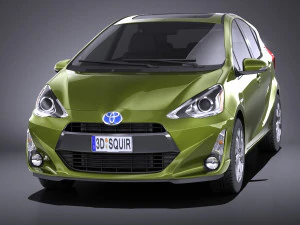 Toyota Prius C 2016 vray 3D Model