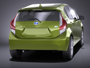 Toyota Prius C 2016 vray 3D Модель