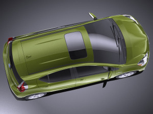Toyota Prius C 2016 vray 3D Модель