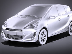 Toyota Prius C 2016 vray 3D Модель