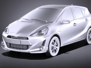 Toyota Prius C 2016 vray 3D Model