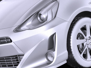 Toyota Prius C 2016 vray 3D Модель