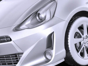 Toyota Prius C 2016 vray 3D Model