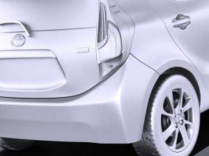 Toyota Prius C 2016 vray 3D Модель