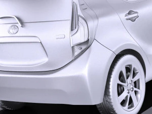 Toyota Prius C 2016 vray 3D Model