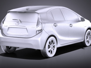 Toyota Prius C 2016 vray 3D Модель