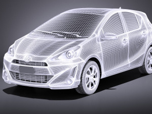 Toyota Prius C 2016 vray 3D Модель