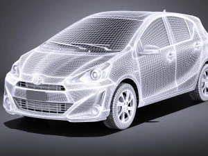 Toyota Prius C 2016 vray 3D Model