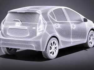 Toyota Prius C 2016 vray 3D Модель